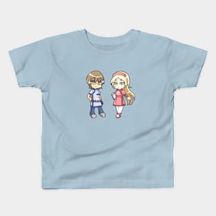 Chibi Derek + Angie Kids T-Shirt